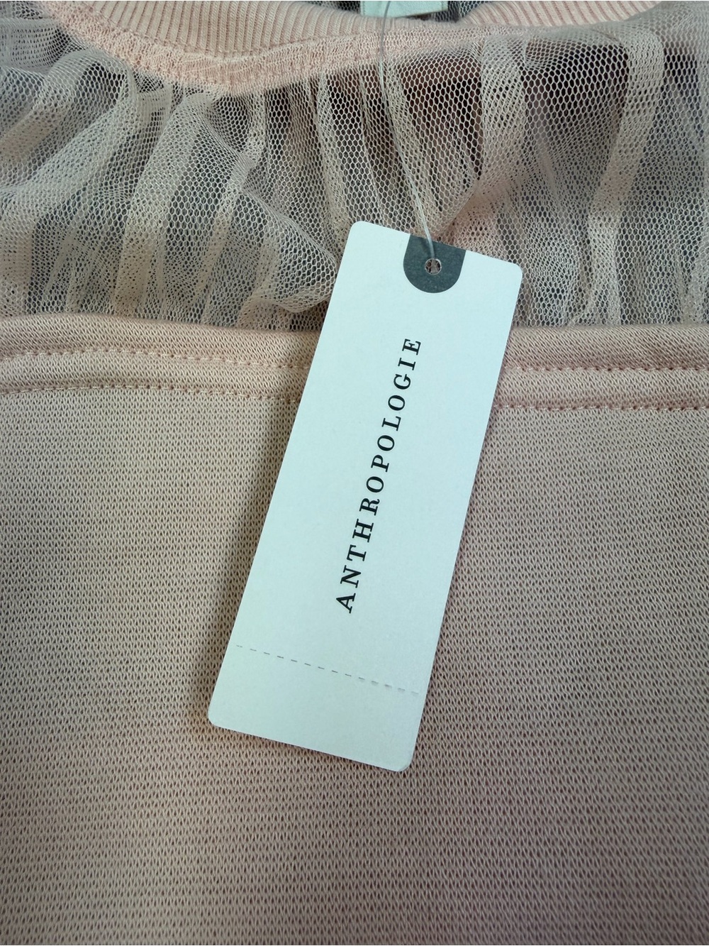 Anthropologie Maeve Sheer insert Pink Pullover Top - Picture 13 of 13